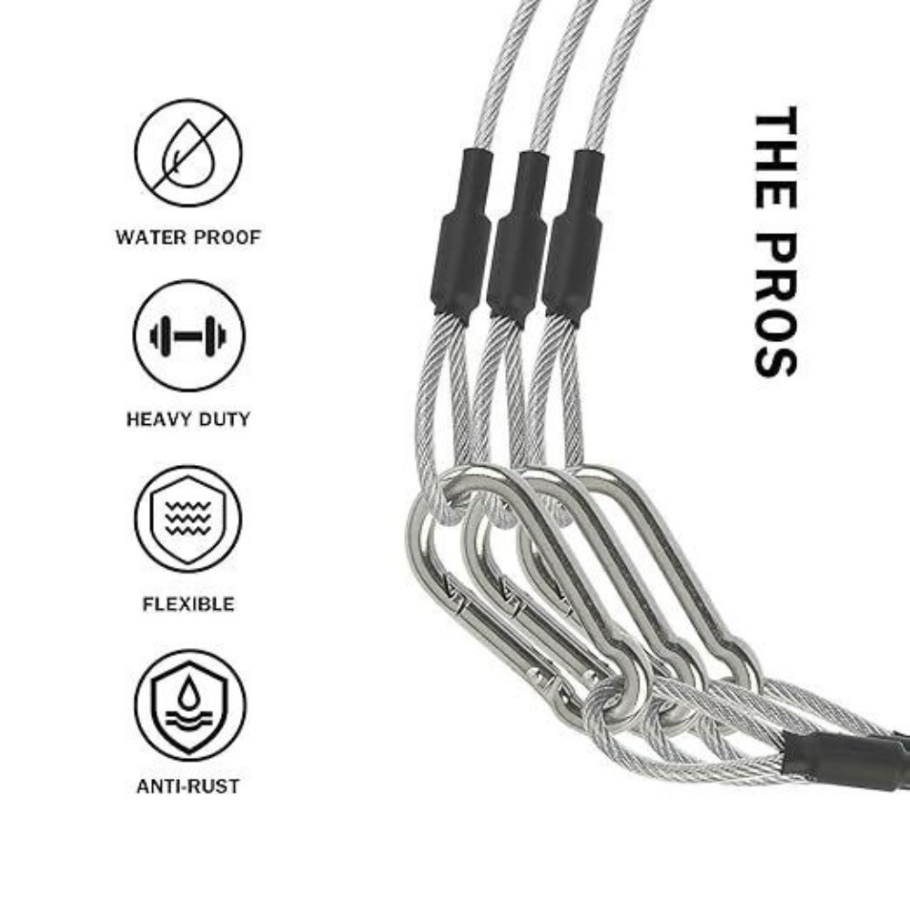 كابل أمان من الفولاذ المقاوم ل - مراجعة Cable Lock Flexible وسعره